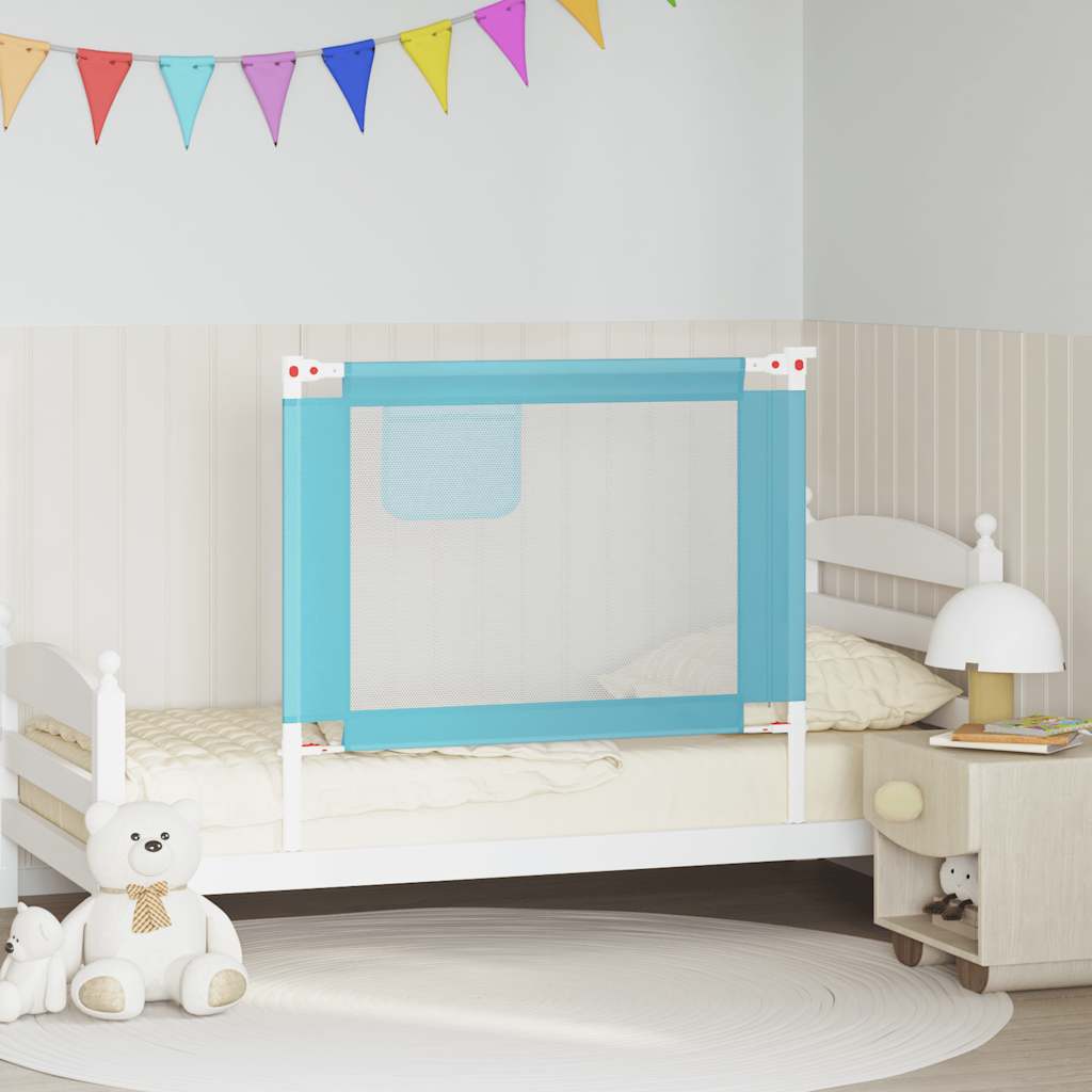 VidaXL Kleinkind-Bettgitter 100x25 cm Stoff Blau