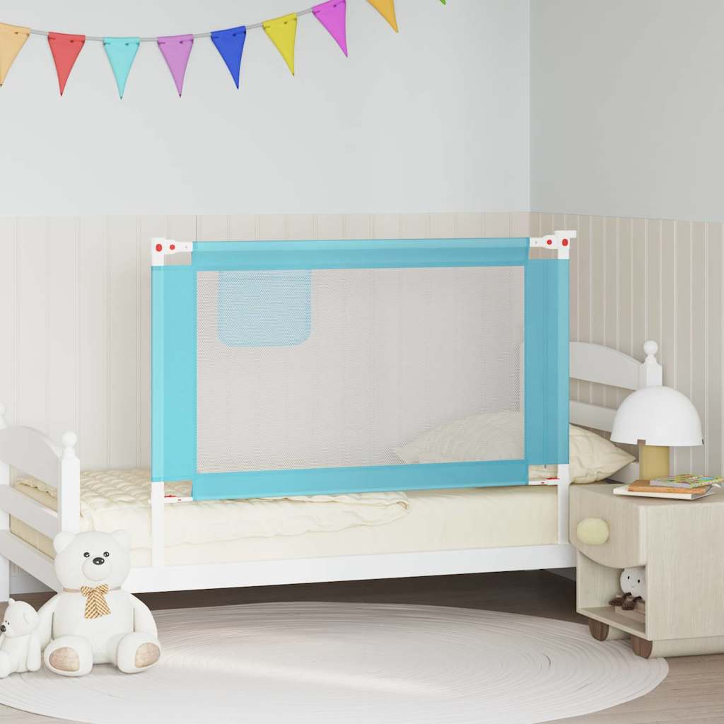 VidaXL Kinderbettgitter 120x25 cm Stoff Blau