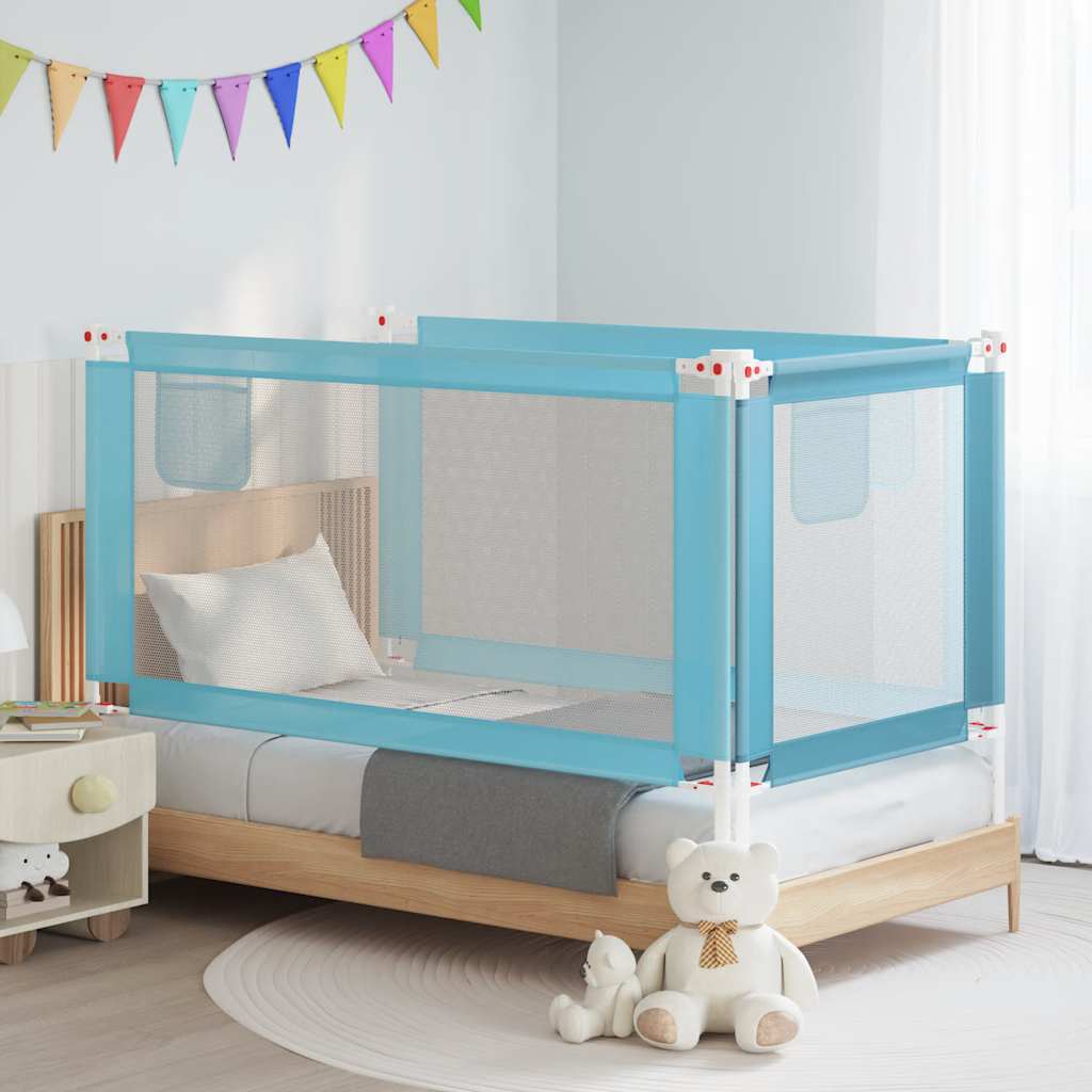 VidaXL Kleinkind-Bettgitter 160x25 cm Stoff Blau