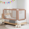 Vidaxl bedhekje peuter 150x25 cm stof taupe
