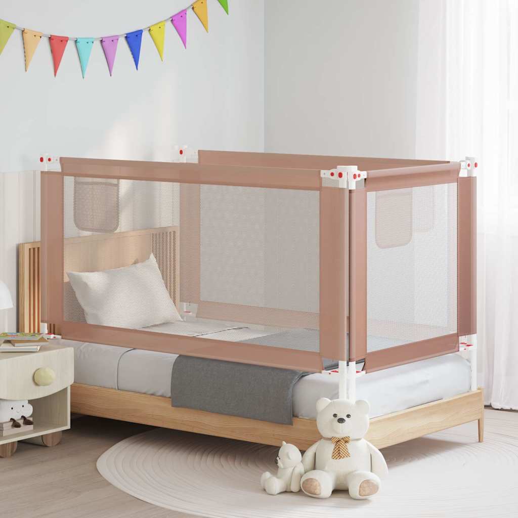 Vidaxl bedhekje peuter 160x25 cm stof taupe