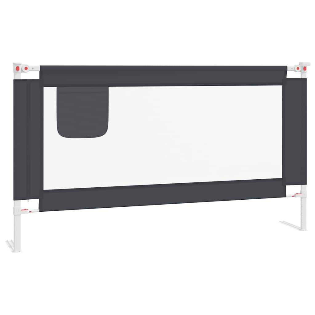 VidaXL Kinderbettgitter 150x25 cm Stoff Dunkelgrau