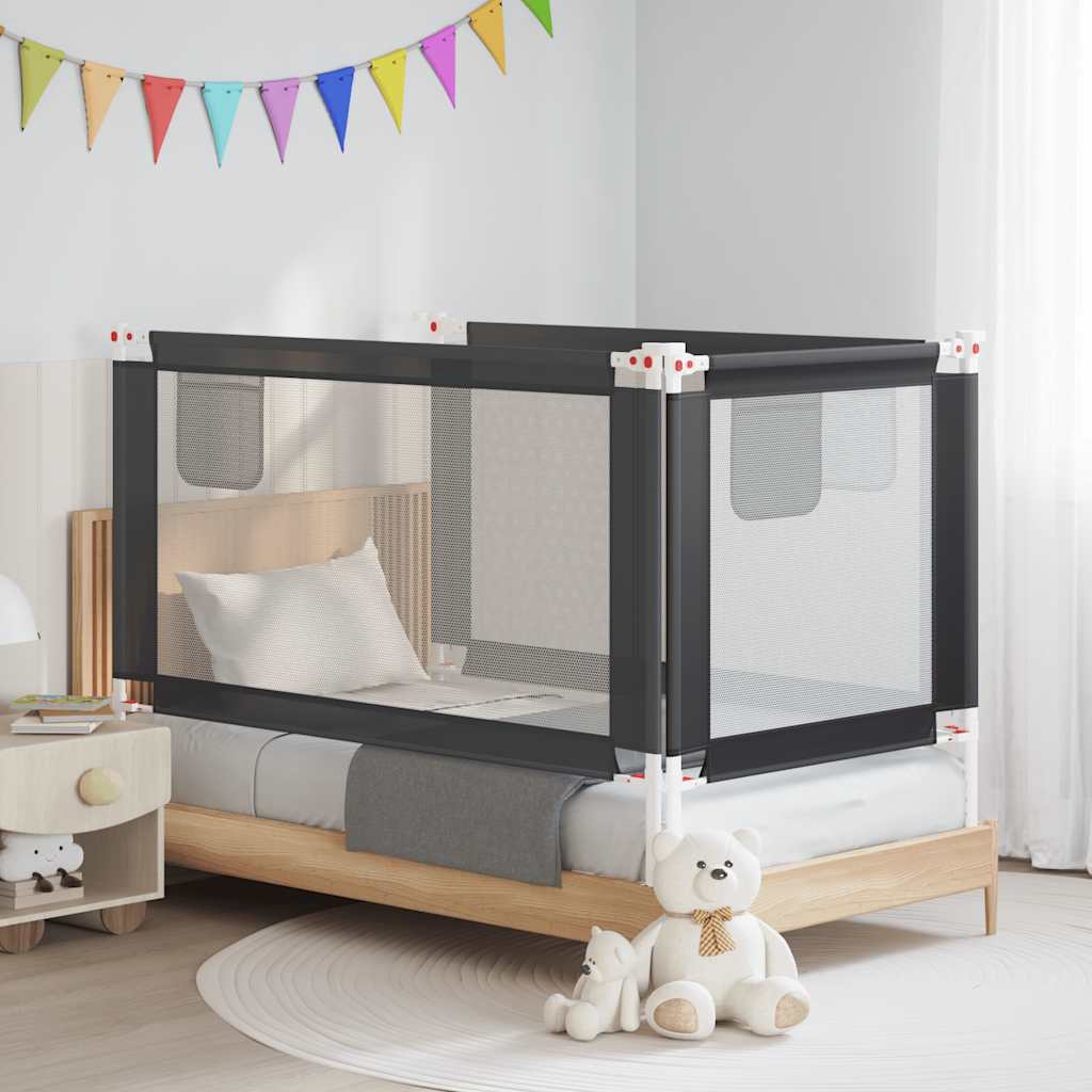 VidaXL Kinderbettgitter 150x25 cm Stoff Dunkelgrau