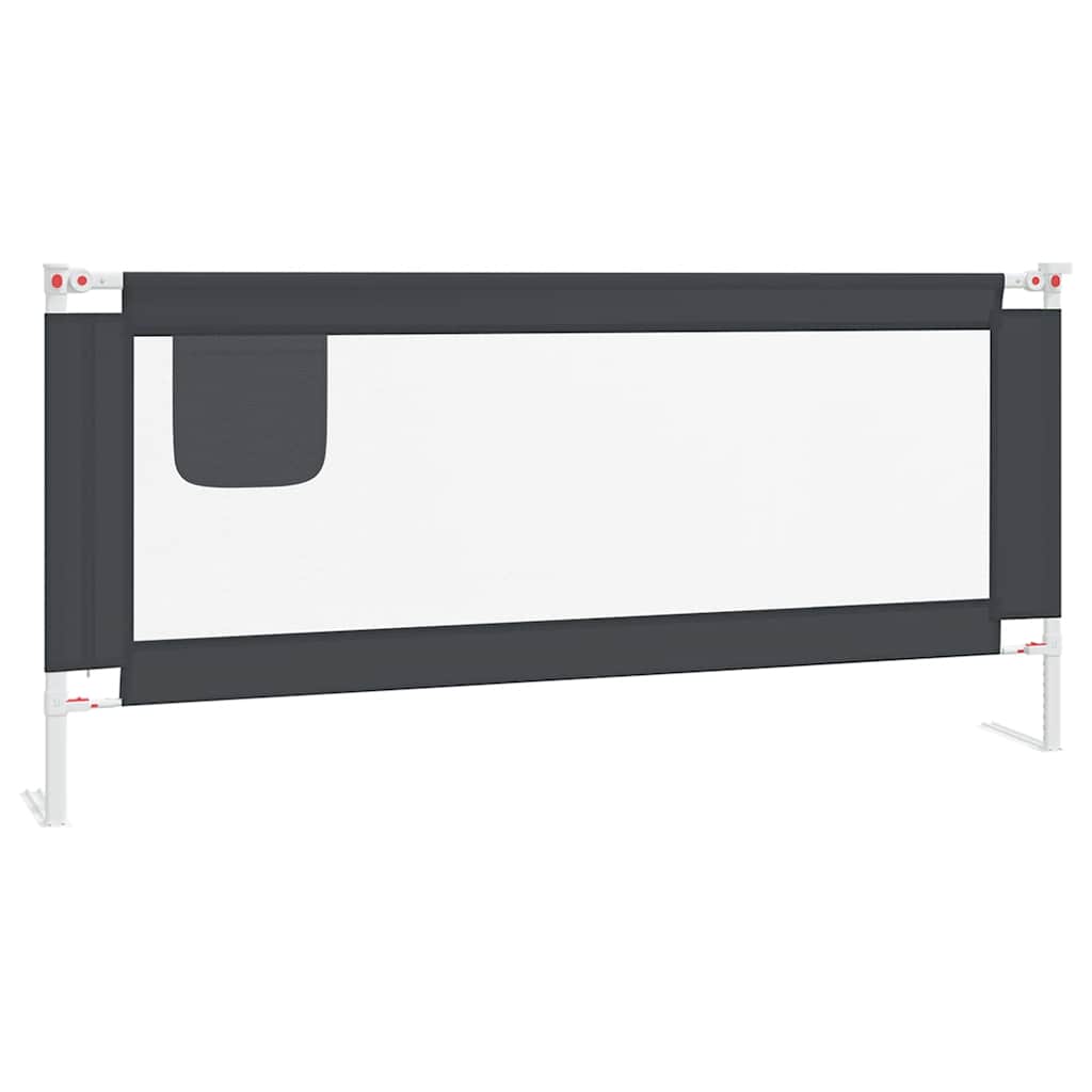 VidaXL Kinderbettgitter 200x25 cm Stoff Dunkelgrau