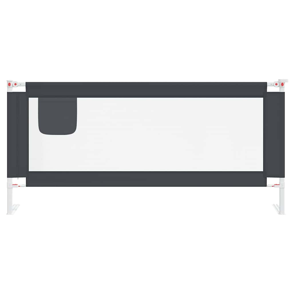 VidaXL Kinderbettgitter 200x25 cm Stoff Dunkelgrau