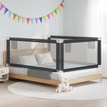 VidaXL Kinderbettgitter 200x25 cm Stoff Dunkelgrau