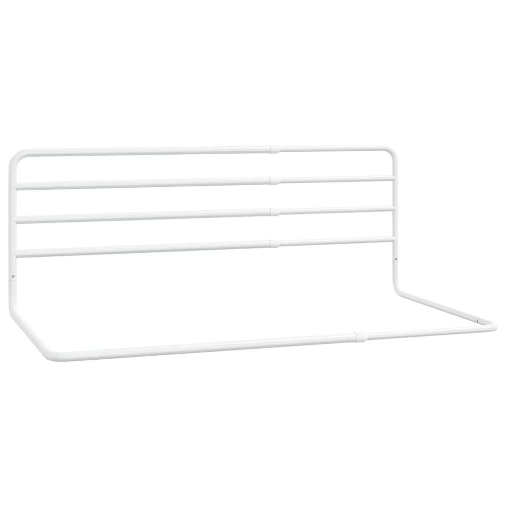 VidaXL Kleinkind-Bettgitter (76-137) x 55 cm, Eisen, Weiß