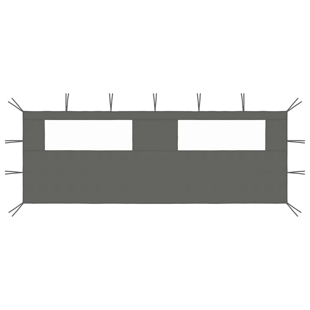 VidaXL Pavillon-Seitenwand mit Fenstern 6x2 m Anthrazit