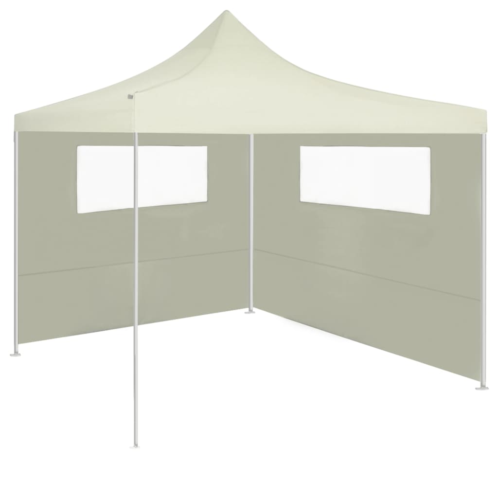 VidaXL Pavillon-Seitenwände mit Fenstern, 2 Stück, cremefarben