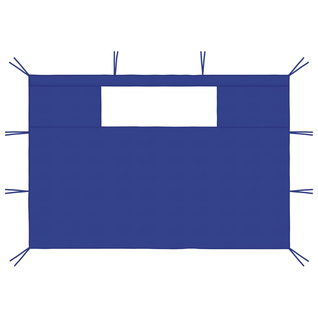 VidaXL Pavillon-Seitenwände mit Fenstern, 2 Stück, Blau