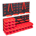 VIDAXL 103-TEIL-Speichersatz mit Wandpaneelen rot und schwarz