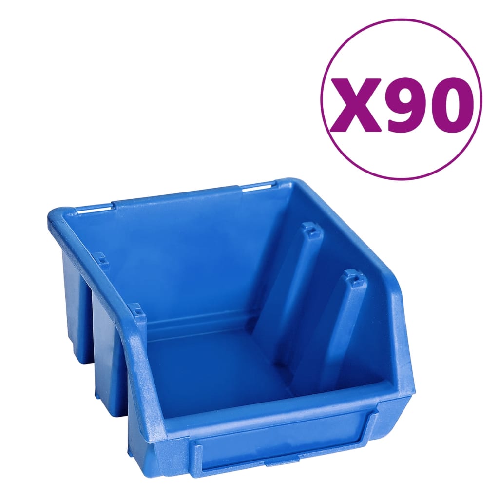 VIDAXL 96-teilige Wandpaneele in Blau und Schwarz