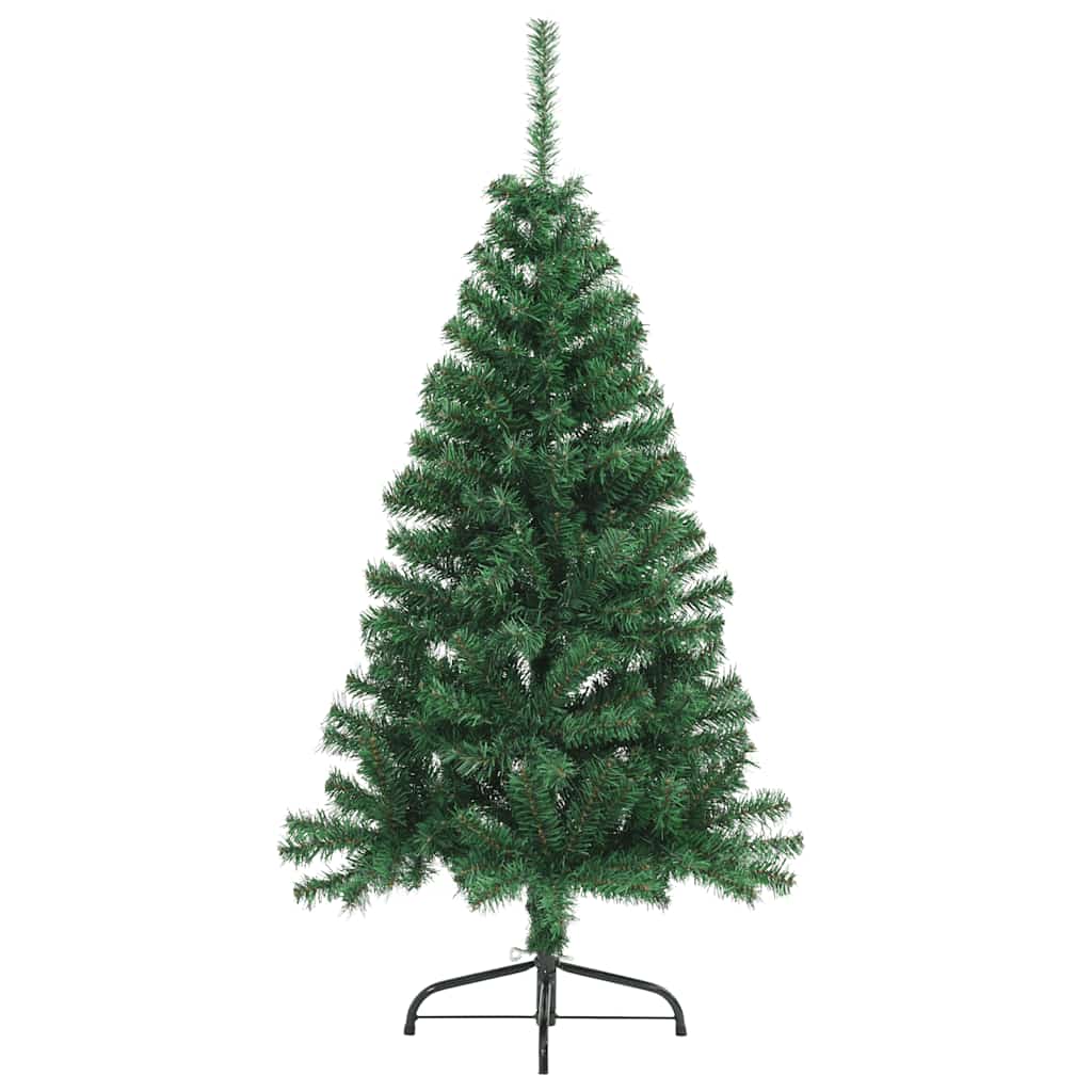 Vidaxl kunstkerstboom met standaard half 120 cm pvc groen