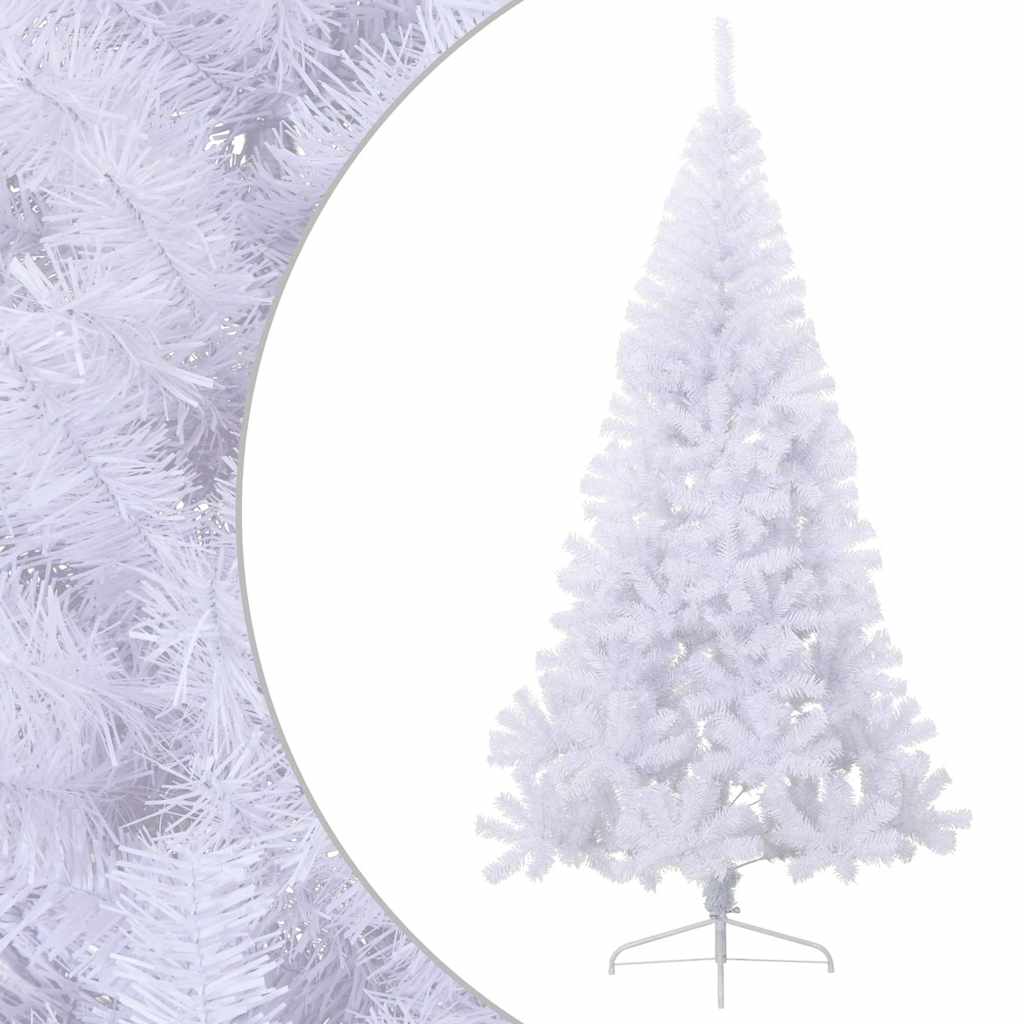 VidaXL Künstlicher Weihnachtsbaum mit Ständer, halb 180 cm, PVC, Weiß