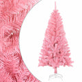Vidaxl kunstkerstboom met standaard 120 cm pvc roze