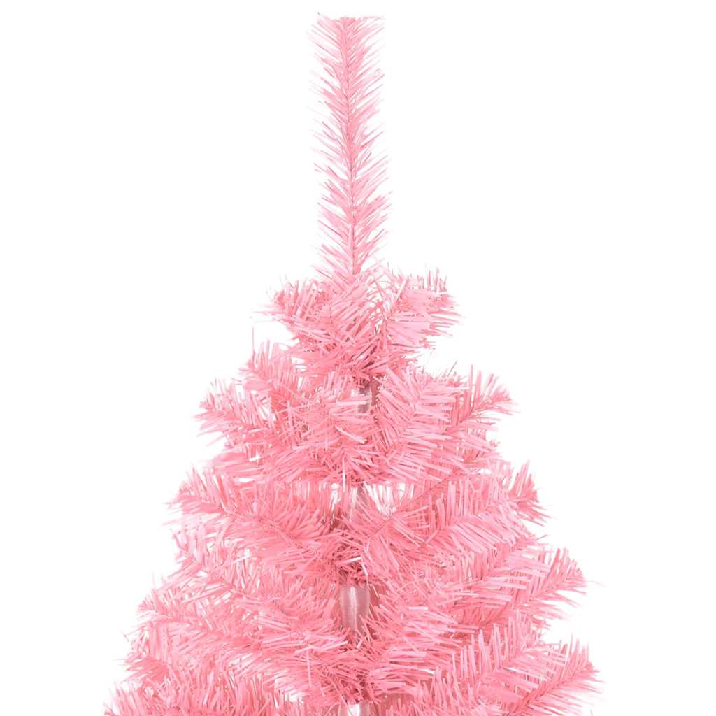 Vidaxl kunstkerstboom met standaard 120 cm pvc roze