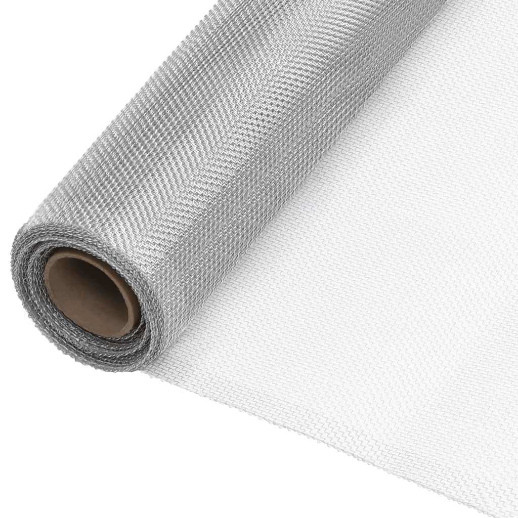 Vidaxl gaas 80x1000 cm aluminium zilverkleurig