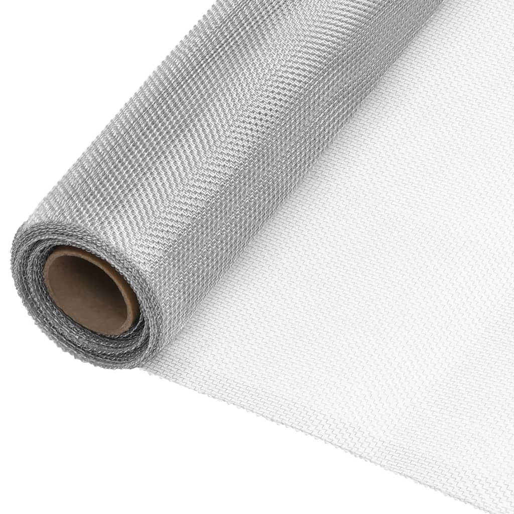 VidaXL Mesh 80x2000 cm Aluminium Silberfarben