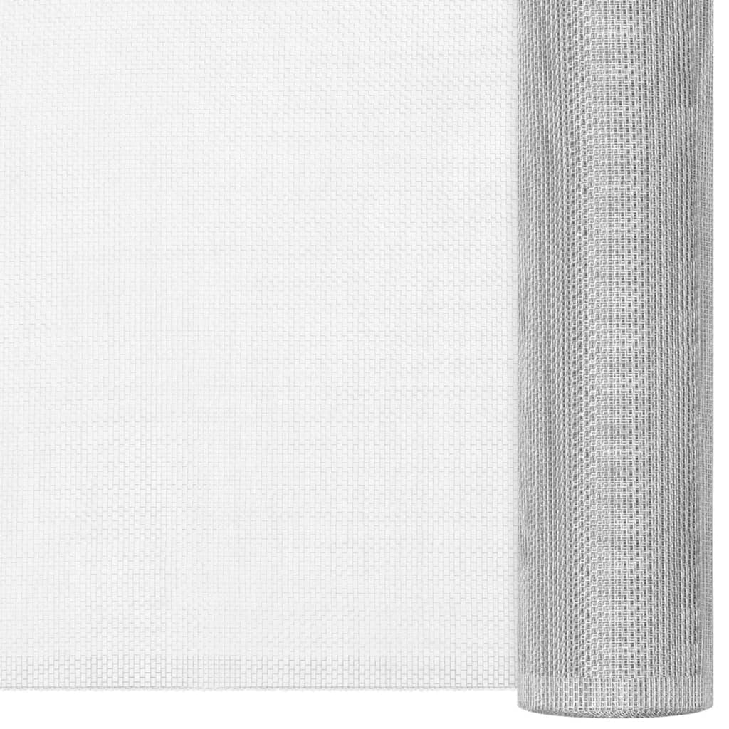 VidaXL Mesh 80x2000 cm Aluminium Silberfarben