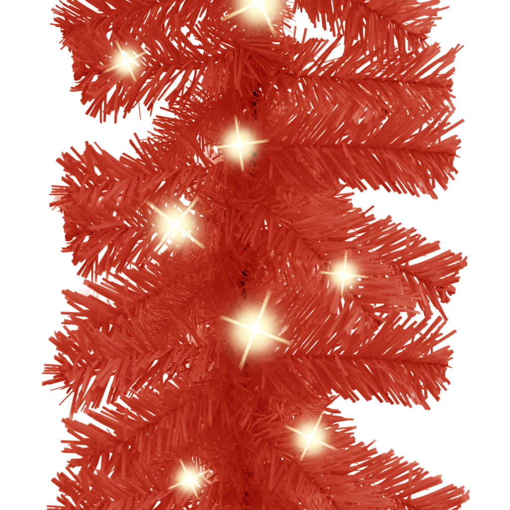Vidaxl Weihnachtsgirlande mit LED-Leuchten 20 m rot