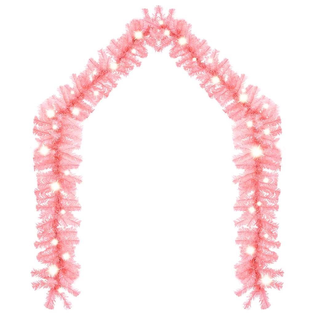 VidaXL Weihnachtsgirlande mit LED-Lichtern, 10 m, rosa