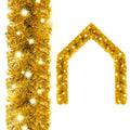 VidaXL Weihnachtsgirlande mit LED-Lichtern, 5 m, goldfarben
