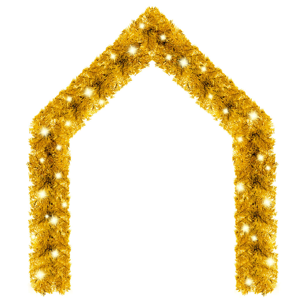 VidaXL Weihnachtsgirlande mit LED-Lichtern, 5 m, goldfarben