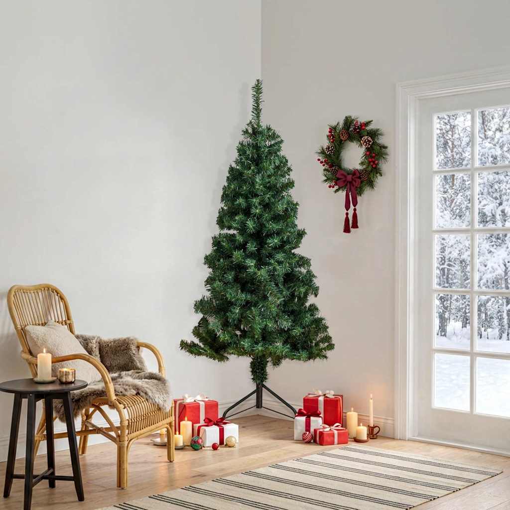 Vidaxl kunstkerstbomen pvc and steel green