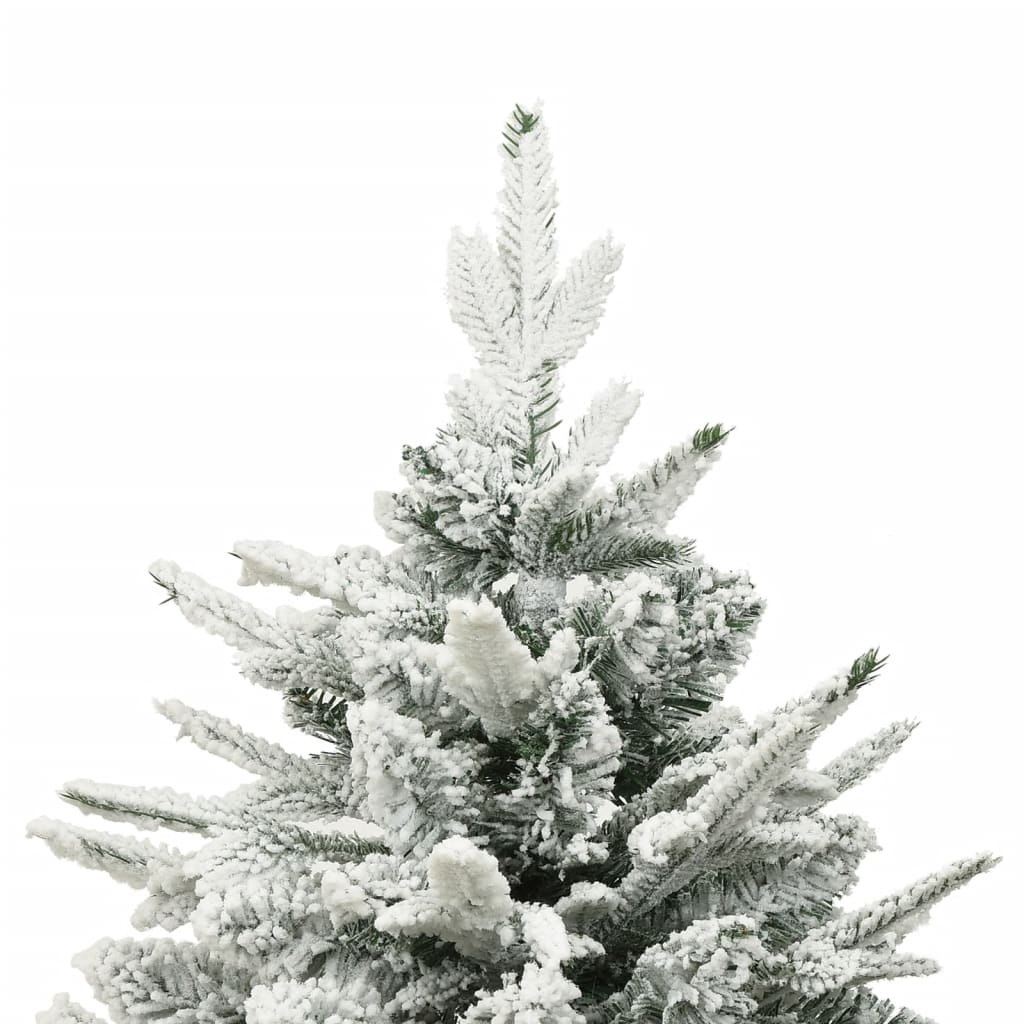 Vidaxl kunstkerstboom met sneeuwvlokken 150 cm pvc en pe groen