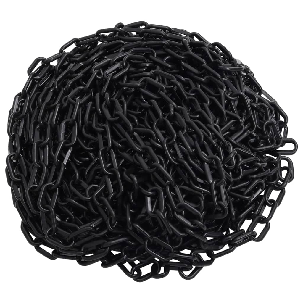 VidaXL Sicherheitskette ø 8 mm 30 m Kunststoff Schwarz