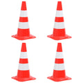 VidaXL Verkehrskegel, 4 Stück, reflektierend, 50 cm, rot und weiß