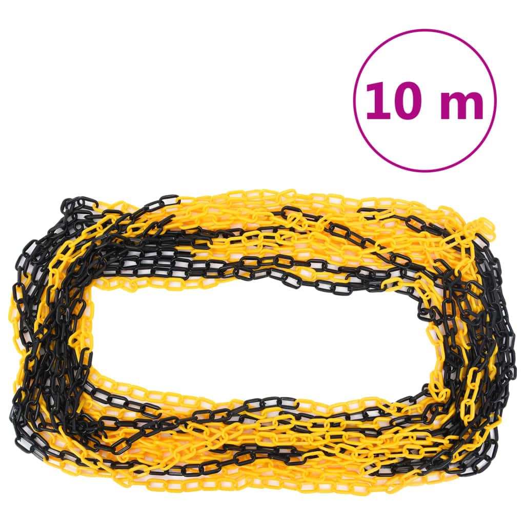 VidaXL Kettenpfosten-Set mit 10 m Kunststoffkette