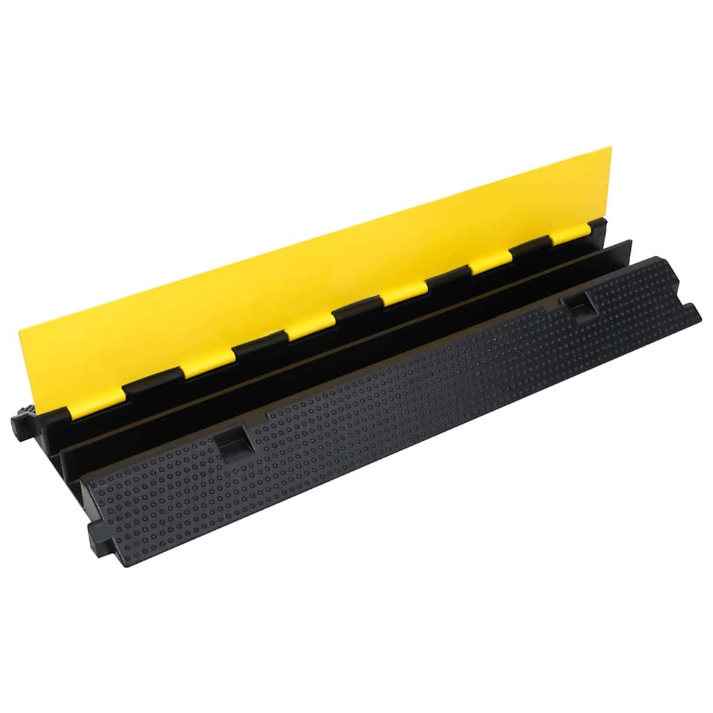 Vidaxl kabelbeschermer drempel met 2 tunnels 100 cm rubber