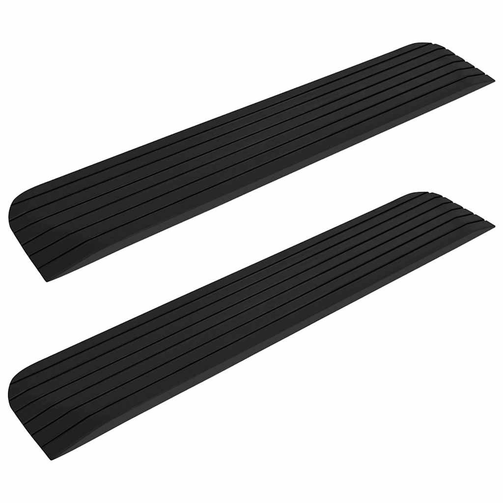 VIDAXL -Schwellenwert hilft 2 Stück 110x21x2,5 cm Gummi