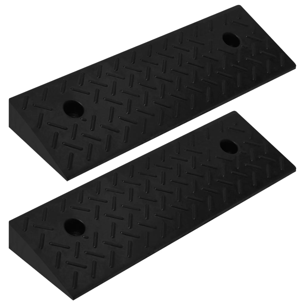VidaXL Rampen, 2 Stück, 50 x 17,5 x 5 cm, Gummi