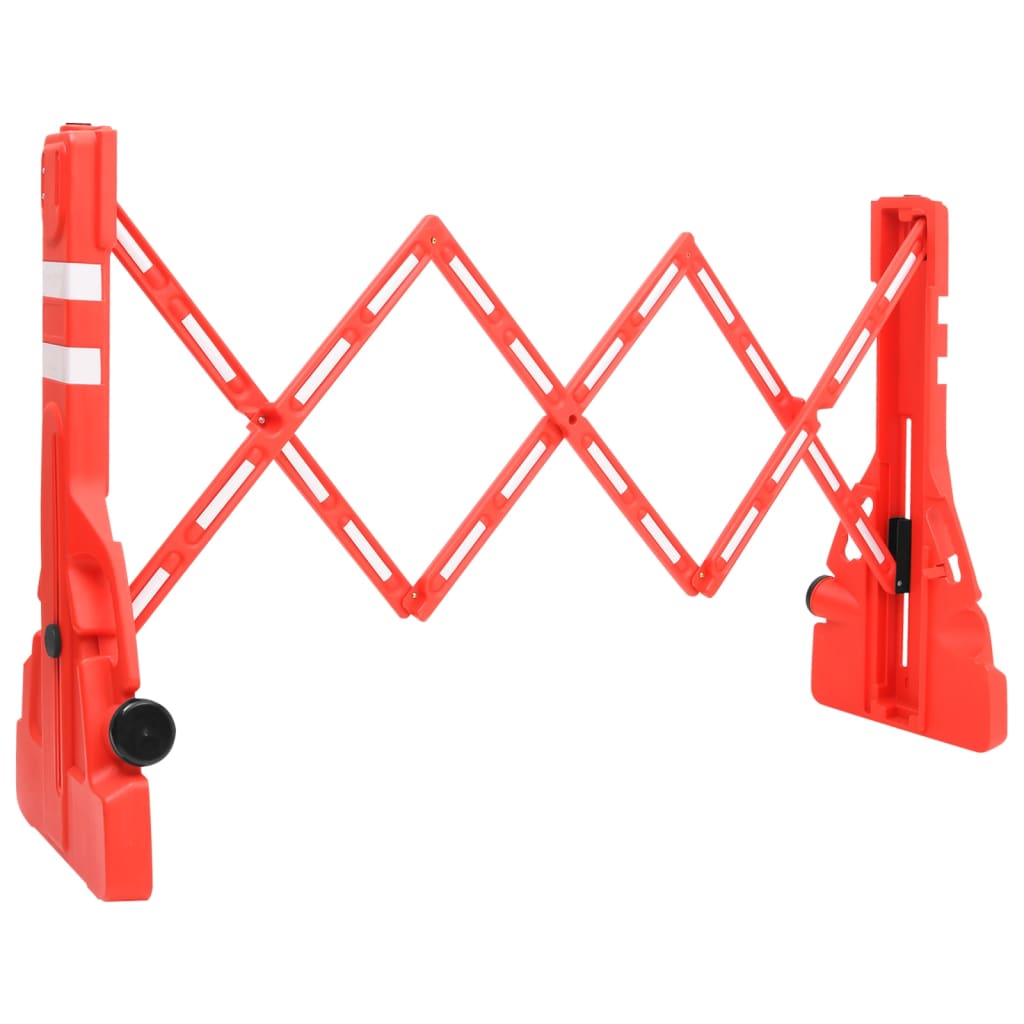 VIDAXL – Verkehrsbarrieren, Asphalt, 210 x 50 x 105 cm, rot