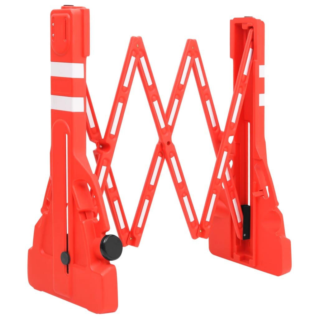 VIDAXL – Verkehrsbarrieren, Asphalt, 210 x 50 x 105 cm, rot
