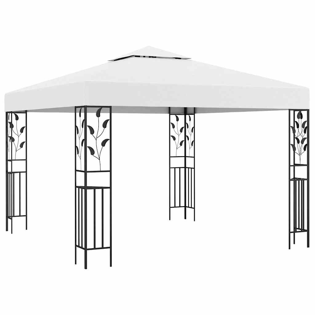 Vidaxl prieel met led-lichtslinger 3x3 m wit