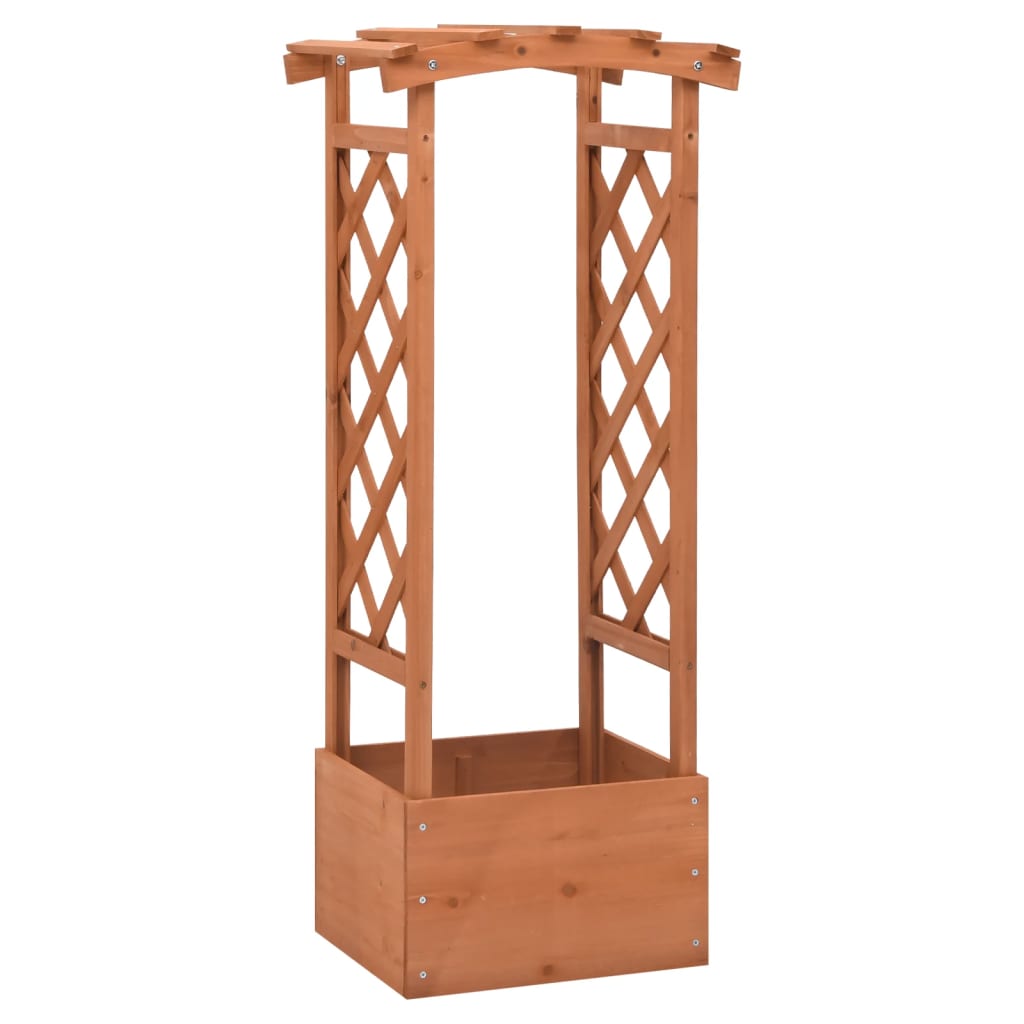 VidaXL Rankgitter-Pflanzkasten mit Bogen 49x39x117 cm Kiefernholz