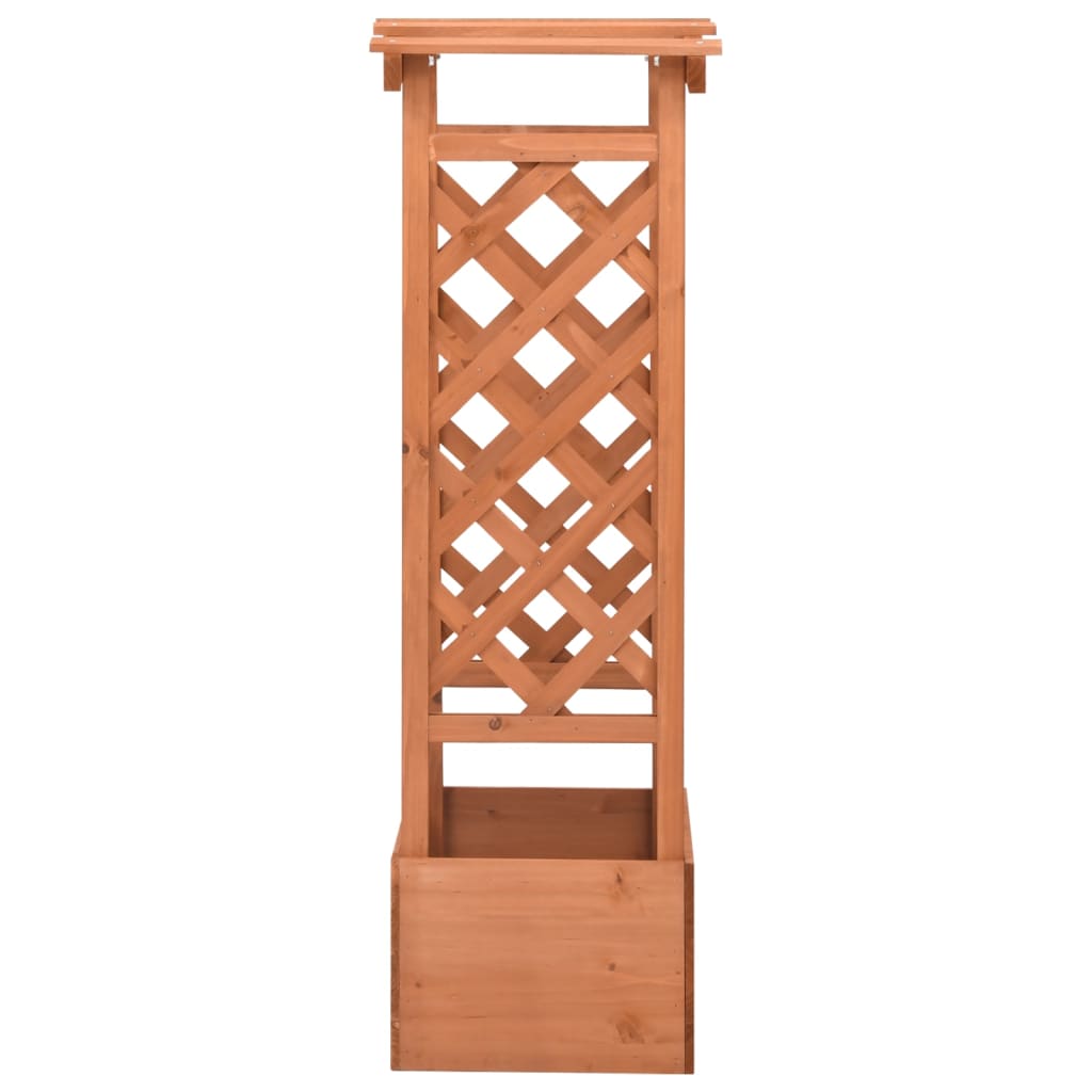 VidaXL Rankgitter-Pflanzkasten mit Bogen 49x39x117 cm Kiefernholz