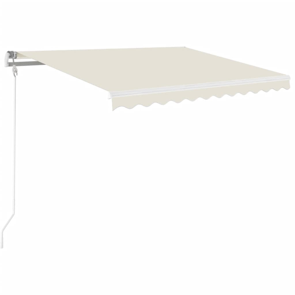 VidaXL Luifel handmatig uittrekbaar 350x250 cm crèmekleurig