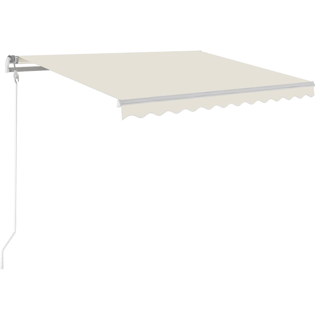 VidaXL Luifel automatisch met LED en windsensor 350x250 cm crèmekleur