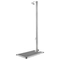 Vidaxl buitendouche met grijze basis 220 cm roestvrij staal