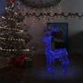 VidaXL Weihnachtsdekoration Rentier, 90 LEDs, 60 x 16 x 100 cm, Acryl