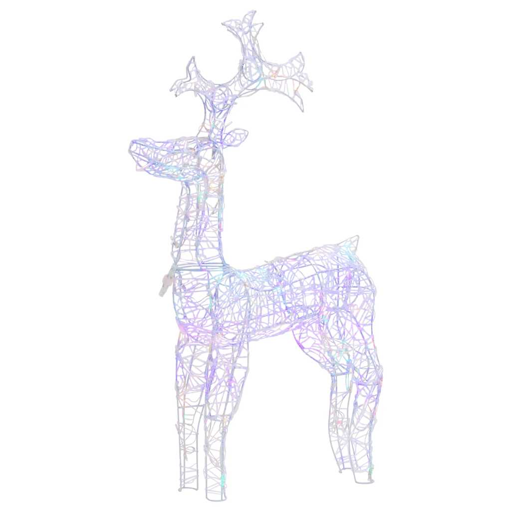 Vidaxl kerstversiering rendier 90 led's 60x16x100 cm acryl