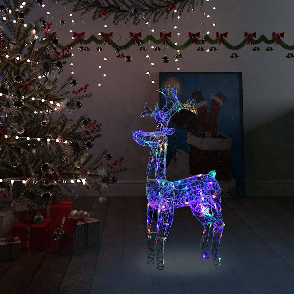 Vidaxl kerstversiering rendier 90 led's 60x16x100 cm acryl