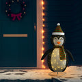 VidaXL Weihnachtspinguin-Dekorationsleuchte mit LED-Beleuchtung, 120 cm, aus hochwertigem Stoff