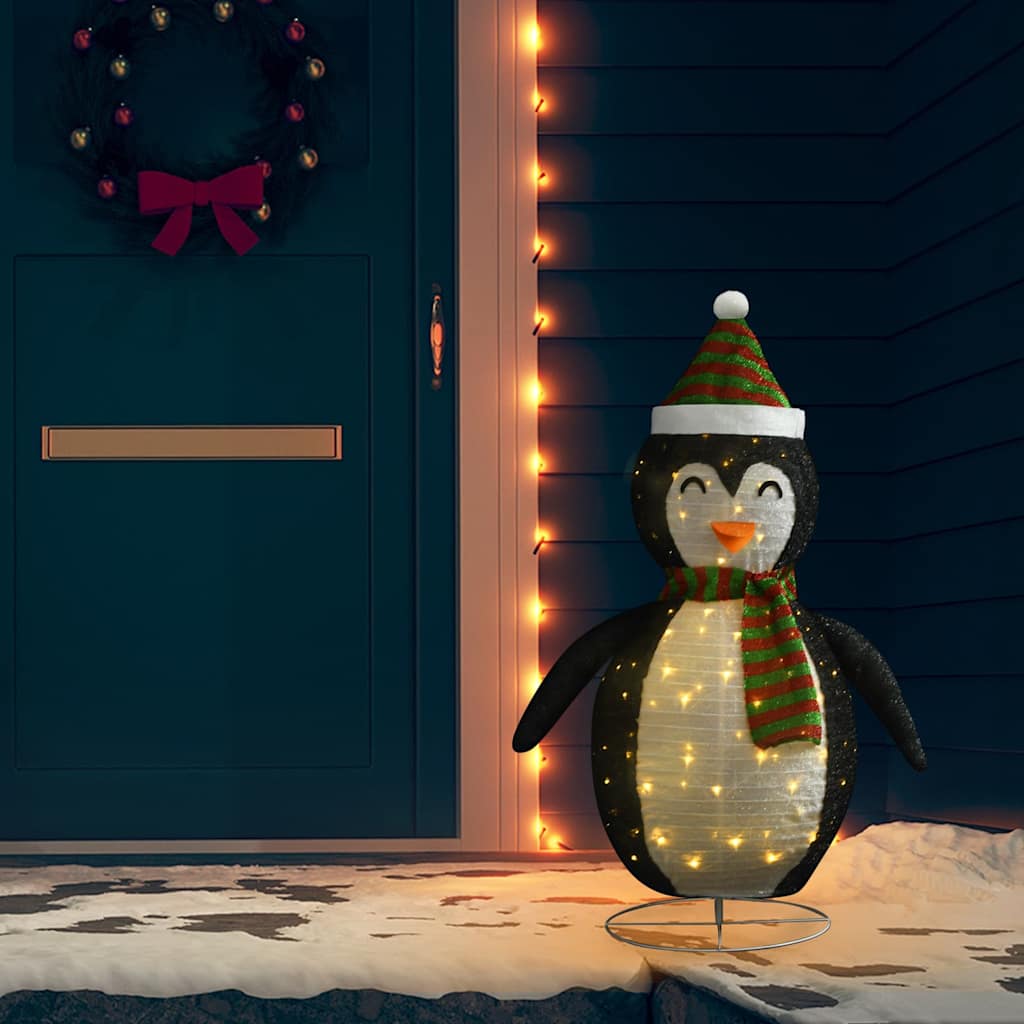 VidaXL Weihnachtspinguin-Dekorationsleuchte mit LED-Beleuchtung, 120 cm, aus hochwertigem Stoff