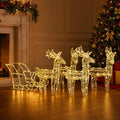 Vidaxl kerstdecoratie rendieren en slee 280x28x55 cm acryl