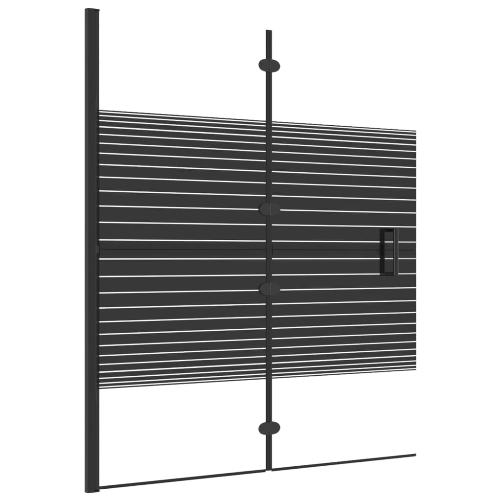 Vidaxx Duschgehäuse Schwester Klappstange 120 x 140 cm ESG Schwarz